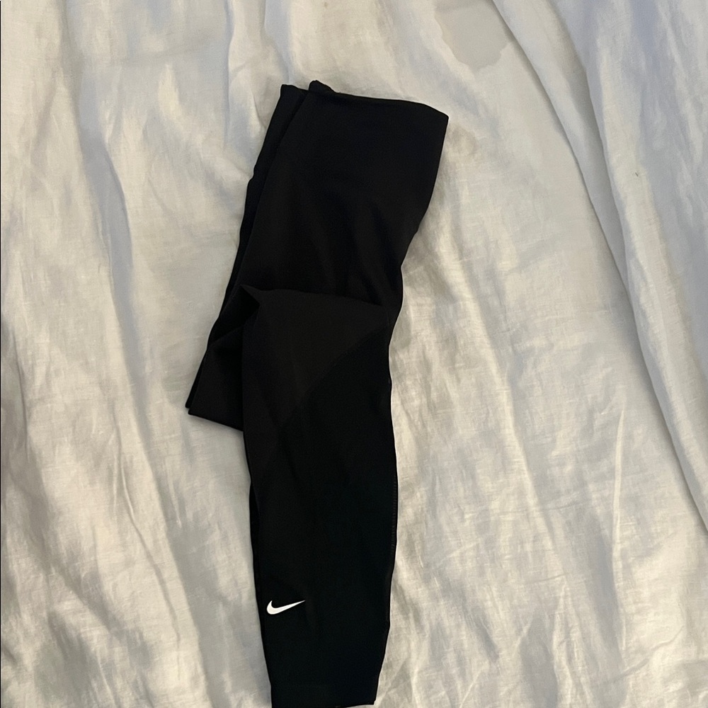 Nike Women’s Black Leggings with White Logo
